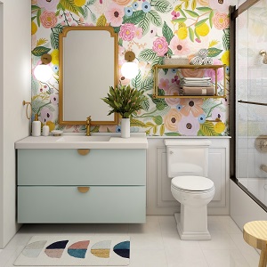 Цветная и яркая ванная комната: как преобразить санузел в Евсино - evsino.mebel54.com | фото