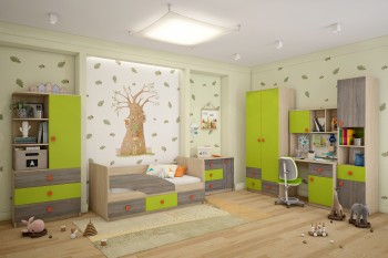 Детская комната Пуговка в Евсино - evsino.mebel54.com | фото