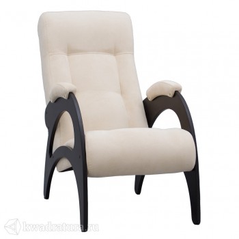 Кресло для отдыха Неаполь Модель 9 без лозы (Венге-эмаль/Ткань Ваниль Verona Vanilla) в Евсино - evsino.mebel54.com | фото