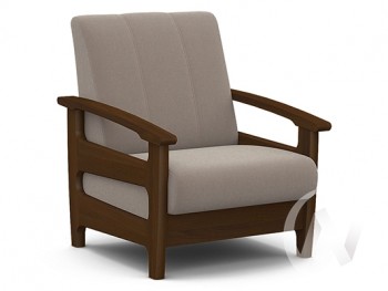 Кресло для отдыха Омега (орех лак/CATANIA COCOA) в Евсино - evsino.mebel54.com | фото