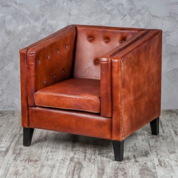 Кресло кожаное Лофт Аристократ (ширина 1100 мм) в Евсино - evsino.mebel54.com | фото