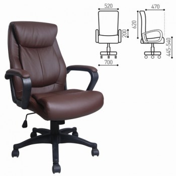 Кресло офисное BRABIX Enter EX-511 (коричневый) в Евсино - evsino.mebel54.com | фото