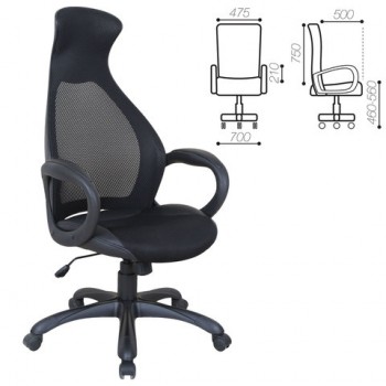 Кресло офисное BRABIX Genesis EX-517 (черное) в Евсино - evsino.mebel54.com | фото