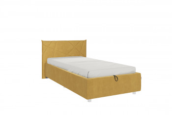 Кровать 0.9 Квест (Медовый велюр/под-мех) в Евсино - evsino.mebel54.com | фото