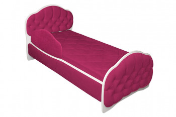 Кровать 160 Гармония 18 Бордовый (мягкий бортик) в Евсино - evsino.mebel54.com | фото
