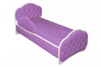 Кровать 160 Гармония 67 Светло-фиолетовый (мягкий бортик) в Евсино - evsino.mebel54.com | фото