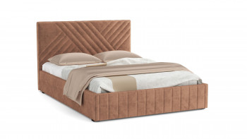 Кровать Гамма ш. 1400 (с основанием для хранения) (велюр тенерифе корица) в Евсино - evsino.mebel54.com | фото