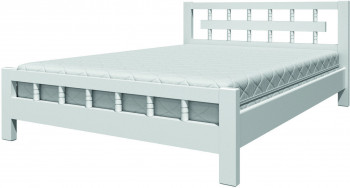 Кровать Натали-5 из массива сосны 1200*2000 Белый античный в Евсино - evsino.mebel54.com | фото