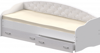 Кровать Софа-8 с мягкой спинкой (900х2000) Белый в Евсино - evsino.mebel54.com | фото