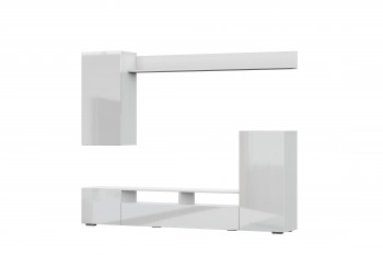 Мебель для гостиной МГС 4 (Белый/Белый глянец) в Евсино - evsino.mebel54.com | фото