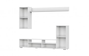 Мебель для гостиной МГС 4 (Белый/Цемент светлый) в Евсино - evsino.mebel54.com | фото