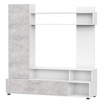 Мебель для гостиной "МГС 9" Белый / Цемент светлый в Евсино - evsino.mebel54.com | фото