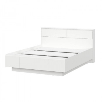 Модульная система "Одри" Кровать двойная (1,6х2,0) серия 3 Белый в Евсино - evsino.mebel54.com | фото