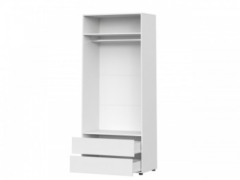 Модульная система "Токио" Шкаф двухстворчатый с двумя ящиками Белый текстурный / Белый текстурный в Евсино - evsino.mebel54.com | фото