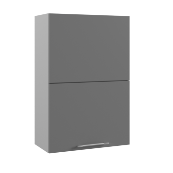 Ройс ПГПМ 600 Шкаф верхний Blum Aventos HF (Графит софт/корпус Серый) в Евсино - evsino.mebel54.com | фото