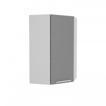 Ройс ВПУ 550 Шкаф верхний угловой высокий (Графит софт/корпус Серый) в Евсино - evsino.mebel54.com | фото