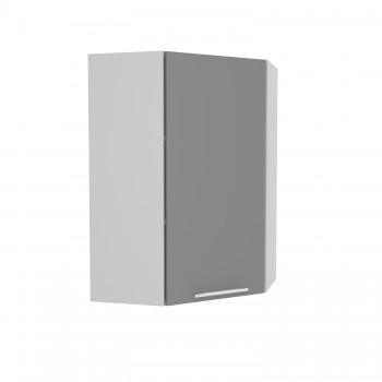 Ройс ВПУ 600 Шкаф верхний угловой высокий (Графит софт/корпус Серый) в Евсино - evsino.mebel54.com | фото