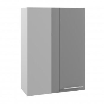 Ройс ВПУ 650 Шкаф верхний угловой высокий (Графит софт/корпус Серый) в Евсино - evsino.mebel54.com | фото