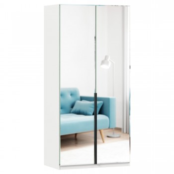 Норд ЛД 677.070.000.009 Шкаф двухстворчатый с зеркалами (Белый) в Евсино - evsino.mebel54.com | фото