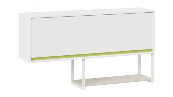 Шкаф навесной «Сканди» Дуб Гарден/Белый/Зеленый в Евсино - evsino.mebel54.com | фото