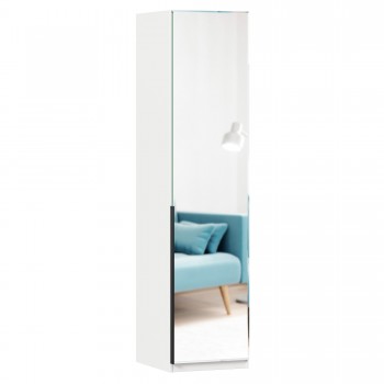 Норд ЛД 677.060.000.007 Шкаф одностворчатый с зеркалом (Белый) в Евсино - evsino.mebel54.com | фото