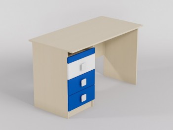 Стол (прямая столешница) Скай люкс (Синий/Белый/корпус Клен) в Евсино - evsino.mebel54.com | фото