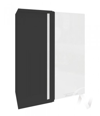 Угловой шкаф Валерия-М ШВУ 699 (Белый металлик/Венге/верхний/высокий) в Евсино - evsino.mebel54.com | фото